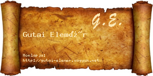 Gutai Elemér névjegykártya